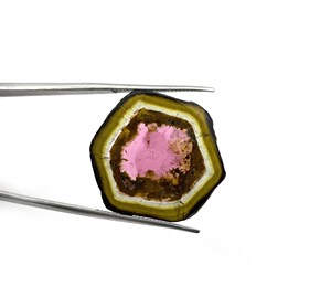 Natural Watermelon <b>Tourmaline</b> Slice Loose Gemstone 24.50*26.50 MM 16 CT Certified IGI Watermelon <b>Tourmaline</b> Slices - Product Image 3