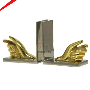 Serre-livres en métal plaqué or fait main forme d'ailes idéale pour cadeau - Product Image 2