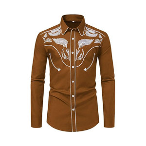 High Street Factory Supply Camisas bordadas Streetwear Cómodo Color sólido Oem Diseño Camisas bordadas para adultos - Product Image 1