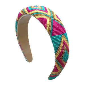 Diademas Bordadas con Cuentas Hechas a Mano para Mujeres y Niños, Diseño 2025, Diademas Multicolores de Alta Calidad para Niños - Product Image 1