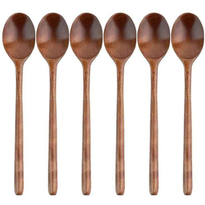 Petites cuillères en bois faites à la main Mini cuillère à condiments, sauces sel petites cuillères en bois par tradebit - Product Image 2