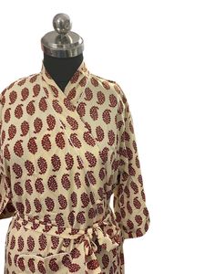 Botik ชุดเดรสลำลองสำหรับผู้หญิง, ชุดกิโมโนผ้าไหมพิมพ์ลายดอกไม้น้ำหนักเบา - Product Image 3