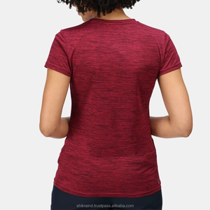 T-shirt décontracté à col rond et manches courtes pour femme - Anti-UV, séchage rapide, tissu jersey imprimé sérigraphié, coupe classique - Product Image 4