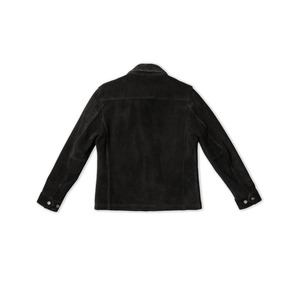 แจ็กเก็ตคาวบอยแฟชั่นไฮสตรีทของผู้ชายทำจากลูกปัดหนังวัวหนังกลับสไตล์ตะวันตกโลโก้ด้านหน้าผลิตตามสั่ง - Product Image 3