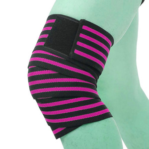 Genouillères élastiques réglables de qualité supérieure avec sangles pour adultes-Genouillères d'haltérophilie à compression de haute qualité - Product Image 5