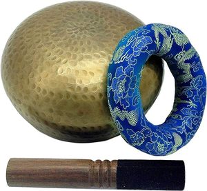 ชามร้องเพลงแผ่นรองชามทองเหลืองโบราณดีไซน์แบบทำด้วยมือหลายสีและรูปทรง - Product Image 3