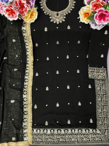 NOORIE MAAHRU MERUB COSTUME 3PC SALWAR NON COUDU BRODÉ - Product Image 6
