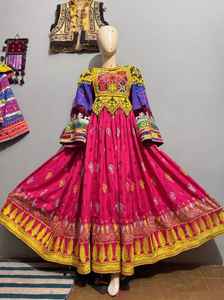 Robe de mariée afghane pour femmes, fabrication professionnelle en gros, broderie tribale kuchi, dentelle, robe de maternité maxi pour la mère de la mariée - Product Image 3