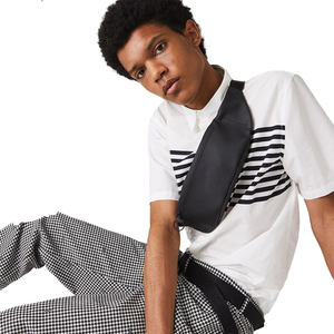 Custom Quilted Women's Genuine Leather Waist Bag Zipper Closure Fanny Pack Black PU Ladies <b>Money</b> Belt <b>Purse</b> Storage - Product Image 3