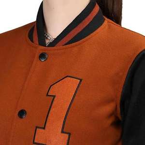 Meilleures ventes Vestes universitaires pour femmes Tissu en coton long à la mode avec impression de logo personnalisé Veste Letterman d'hiver personnalisée - Product Image 6
