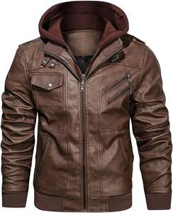 Chaqueta de lona de cuero para hombre en color marrón-Exportación desde Pakistán Nuevo diseño de moda Equipo hecho a mano - Product Image 5