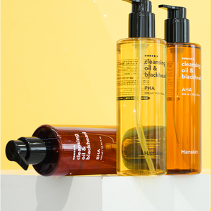 Hanskin น้ำมันทำความสะอาดและชุดแผ่นกำจัดสิวหัวดำ300มล. ที่มีประสิทธิภาพน้ำมันลบเครื่องสำอางและทรีทเมนต์สิวหัวดำ - Product Image 5