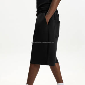 Pantalones cortos vaqueros de calle vintage personalizados para hombre con patrón sólido de diamantes de imitación estilo High-Street con bolsillos pantalones cortos de mezclilla - Product Image 1