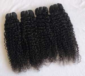 T.G T.G526 Extensions de cheveux humains vierges non traités 100% Remy, double trame machine, bouclés profonds, noir naturel, origine Punjab, toutes catégories - Product Image 3