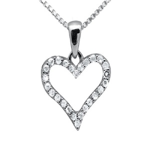 Pendentif coeur à la mode avec diamants moissanite blancs bijoux Hip Hop en argent pour femmes collier breloque - Product Image 1