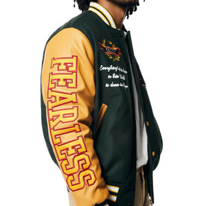 Men's High Quality Custom Varsity <b>Jackets</b> Street Style College Baseball <b>Jacket</b> with Front Logo Wholesale Fashion - Product Image 4