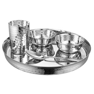 Meilleure vente Home Dining Elegant Premium Martelé Fini Forme personnalisée 5 pièces Thali Set pour personne seule au meilleur prix - Product Image 2