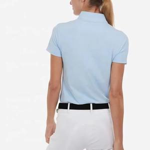 Wholesale Cotton Equestrian Show Shirts for Women Quick Dry Half Sleeve Base <b>Layer</b> Zipper Closure Customizable Colors Sizes - Product Image 2