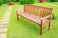 Banc de patio moderne en bois d'acacia, sièges d'extérieur avec accoudoirs et dossier pour jardin, cour, hôtel