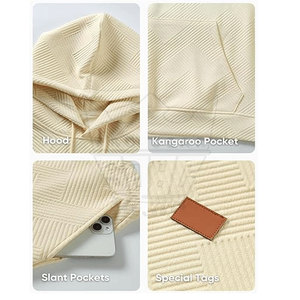 ชุดวอร์มผู้ชายแบบมีฮู้ด ไซส์ใหญ่ คุณภาพพรีเมียม น้ำหนักเบา สำหรับฤดูหนาว สไตล์ลำลอง ผลิตจากวัสดุรักษ์โลก แห้งเร็ว - Product Image 5