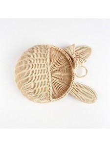 ชั้นวางติดผนังหวายรูปกระต่ายพร้อมตะกร้าแขวนผนังหวายสำหรับห้องเด็กเล็ก - Product Image 6