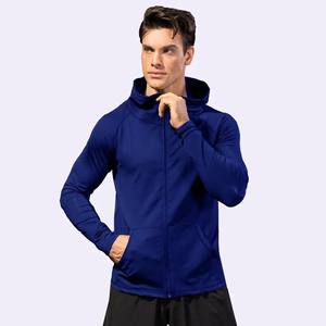 Sudadera con capucha de algodón 100% para hombre, ropa deportiva cómoda con cremallera bordada, chándales térmicos para correr, chaqueta para actividades al aire libre - Product Image 3