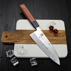Cuchillo Deba Japonés de Acero al Carbono de Alta Calidad de 7 Pulgadas con Mango de Madera de Palisandro para Carne y Sushi - Product Image 5