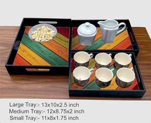 ถาดไม้อะคาเซียขนาดใหญ่พิมพ์ลายได้ตามต้องการถาดเสิร์ฟอาหารหรูหราสำหรับคริสต์มาสกระดานปิกนิกถาดเสิร์ฟสลัดผลไม้โดยงานฝีมือ HF - Product Image 3