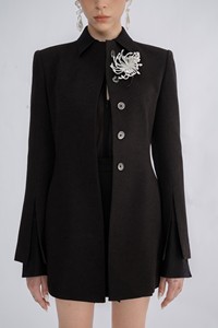 Gran oferta, trajes y chaquetas formales para mujer, chaqueta a medida Alai, 61% de rayón, 39%, ropa de invierno de algodón para mujer, marca local WHITE ANT - Product Image 5