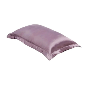 Solid Purple <b>Silk</b> Pillowcase Rectangle Envelop Closure Anti-Wrinkle Ruffle Home Decor Pillowcase for Home And Hotel Use - Product Image 4