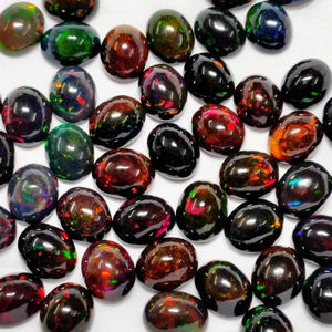 Lot de cabochons d'opale noire éthiopienne de qualité d'exportation Welo Opal Making Jewelry Multi Flashy Fire Welo Loose Black Opal Bulk OEM - Product Image 2