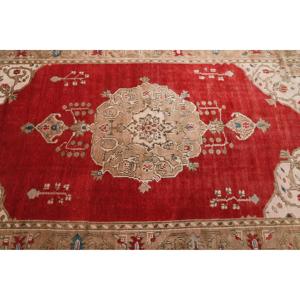 Tapis turc, tapis de 4,8x8,1 pieds, tapis patchwork rouge - Product Image 5
