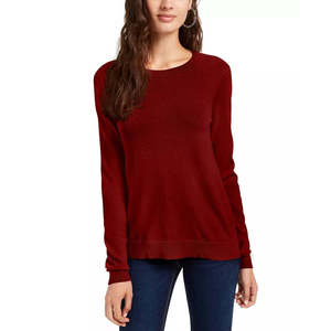 Maglione Girocollo Junior Planet Gold Taglia Grande Rosso Traspirante in Mohair Lavorato a Maglia con Stampa Moda Coreana per l'Autunno - Product Image 1