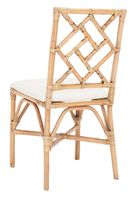 Chaise de salle à manger en rotin naturel fabriquée à la main avec coussin Sièges intérieurs et extérieurs élégants et durables