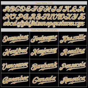 Maillot de baseball personnalisé noir vieil or-blanc authentique - Product Image 5