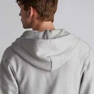Sweat à capuche gris personnalisé pour hommes Logo personnalisé imprimé broderie Hiver Sweat à capuche zippé en polaire avec poches kangroo - Product Image 4