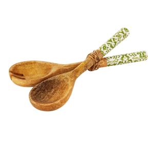 Wood Cooking Utensil Set WOODEN <b>SALAD</b> <b>SERVER</b> SET OF 2 HAND MADE UNIQUE KITCHENWARE ITEM - Product Image 3