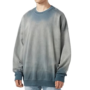 Sweat-shirts personnalisés pour hommes, col rond, effet délavé vintage, surdimensionnés, qualité supérieure, vente en gros 2026 - Product Image 4