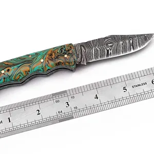Cutwootz стальной индустриальный складной нож ручной работы, многофункциональный, низкая цена, складные ножи, ручка из дамасской стали и смолы