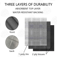 Serviette en papier médical personnalisé, bavoir dentaire noir jetable imperméable à 3 couches