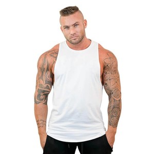 2025 Men's Cotton Summer Gym Fitness Tank <b>Top</b> Custom Size Casual Style Quick Dry Solid Color <b>Sleeveless</b> Design Custom Co - Product Image 3