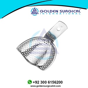 Plateau d'empreinte orthodontique moyen, prothèse complète, supérieure, perforée |   Plateau d'empreinte dentaire |   Plateau d'empreinte en métal - Product Image 5