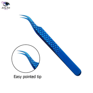 Logo personnalisé pince à cils en acier inoxydable pointe pointue Volume extension de cils russe greffage outils de maquillage - Product Image 2