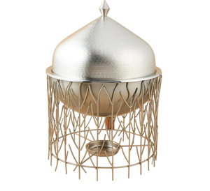 Calentador de alimentos redondo cazuela Oriente Medio olla de comida de acero inoxidable con soporte en árabe Hotpot de lujo Ramadán fiesta de buffet especial - Product Image 5