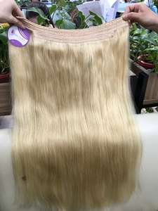 2023 Offre Spéciale extensions humaines double cheveux raides droite vietnamien halo cheveux blond macsara usine - Product Image 2