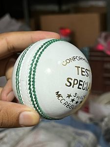 High Quality JAWAS SPORTS <b>White</b> Leather <b>Cricket</b> Ball Official Weight 50 Hard for Training Custom Logo Customizable Size - Product Image 6