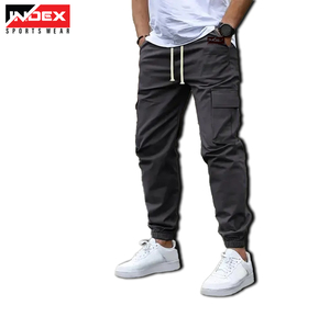 2025 OEM vente en gros pantalons cargo personnalisés pour hommes de haute qualité 100% coton léger multi-poches Baggy Parachute jambe large - Product Image 5