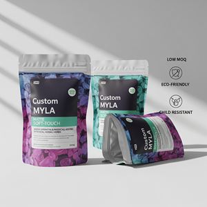 Bolsas de Mylar de MOQ bajo con Impresión digital personalizada | Resistente a los niños | Ziplock | Embalaje ecológico para suplementos y hierbas médicas - Product Image 1
