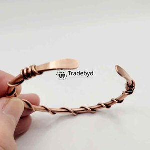 Lightweight <b>Copper</b> <b>Bangles</b> for Daily Fashion Handmade Boho Jewelry by Tradebyd - Product Image 2