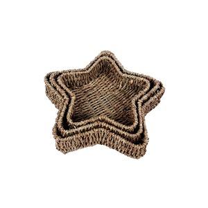 Ensemble de plateaux en jonc de mer tissés à la main Panier à légumes pour le style, le service ou la présentation du Vietnam - Product Image 2